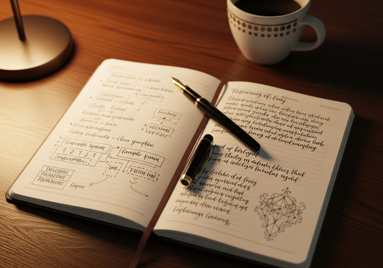 Тетрадь с аккуратными записями